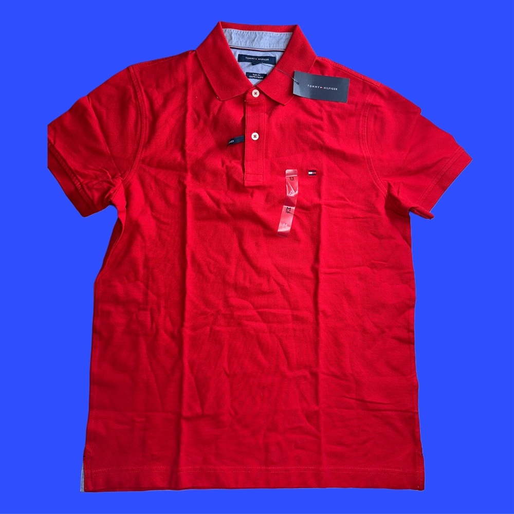 NWT Tommy Hilfiger Men’s 1985 Slim Fit Polo Short Sleeve Shirt